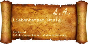 Liebenberger Atala névjegykártya